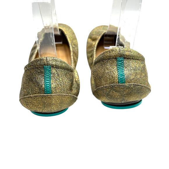 Tieks Starstruck Gold Iridescent Leather Flats Size 9 Glam Coquette Minimalist - Picture 5 of 9
